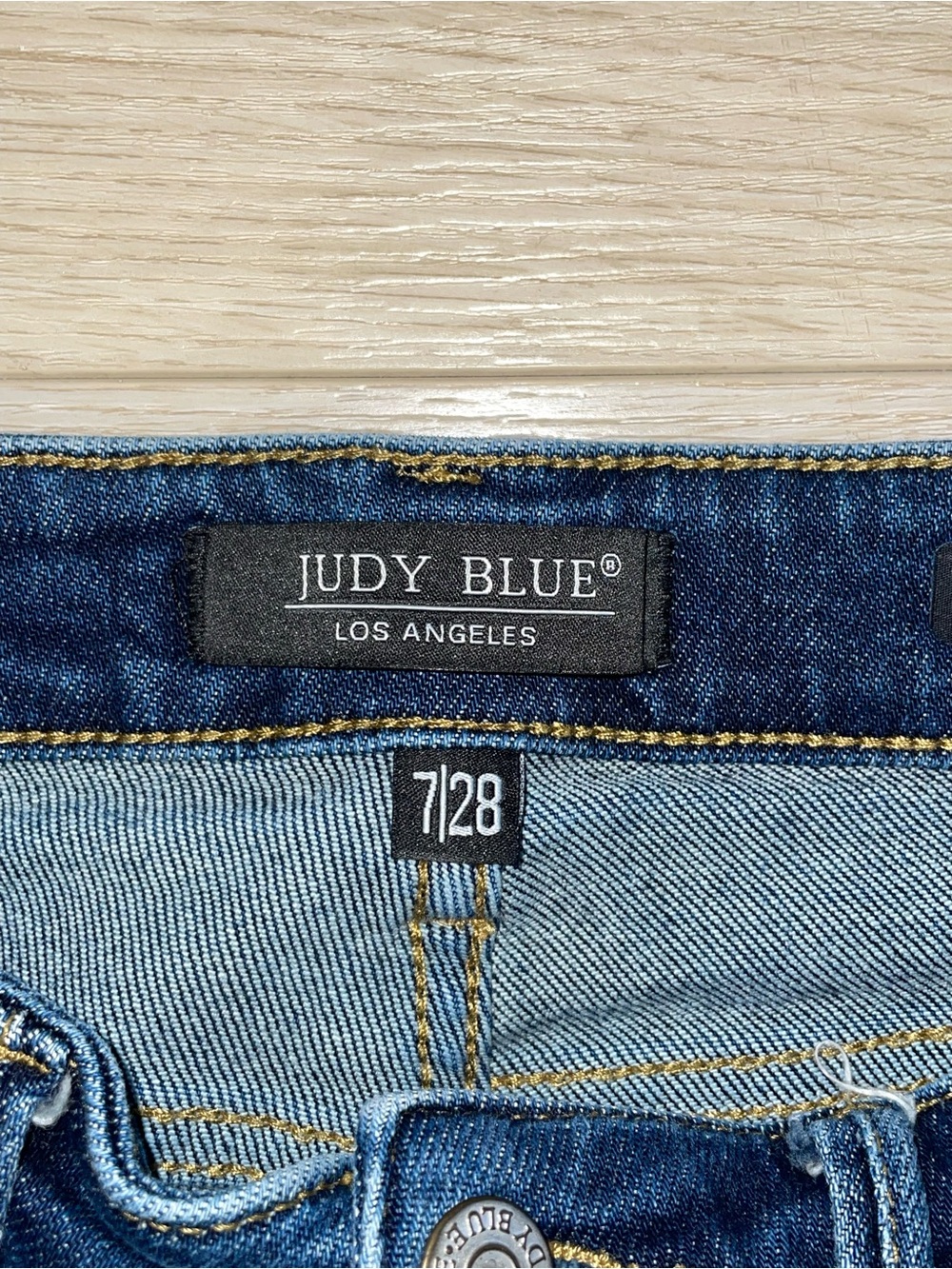 Judy Blue High Waist "Tummy Control" Classic Straight Denim Jeans. Size 7(28) - Picture 5 of 7